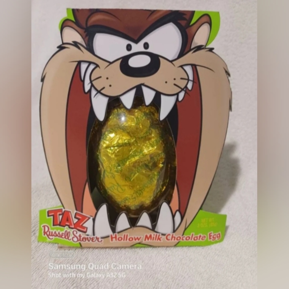 Vintage Looney tunes Taz hollow milk chocolate Easter egg holder